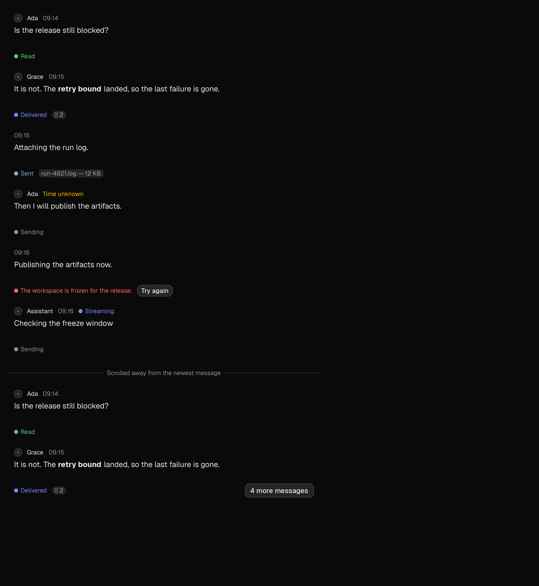 The conversation scene