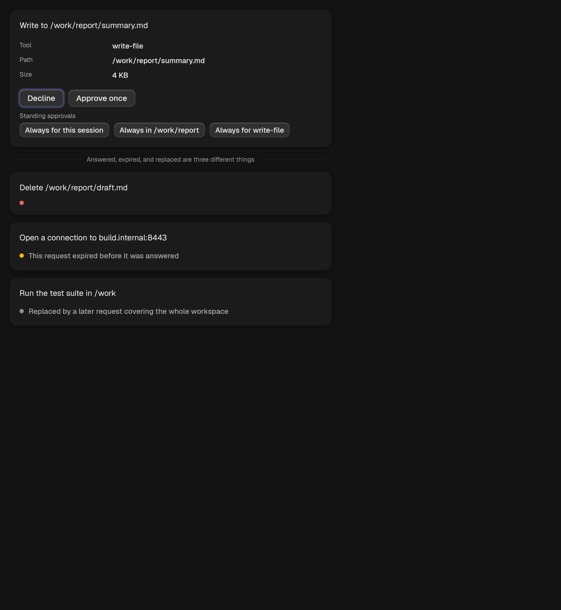 The ApprovalPrompt component in approval