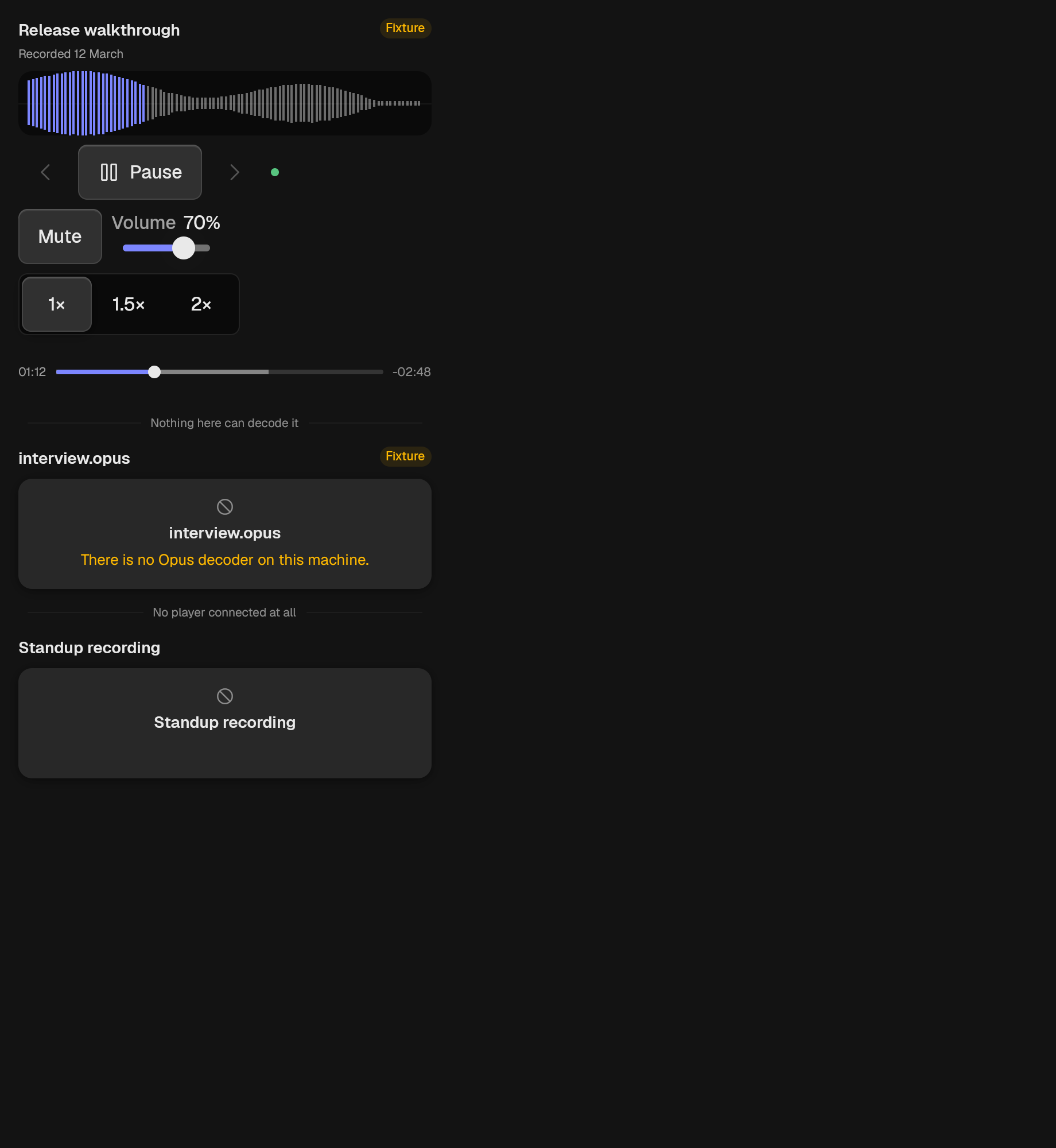 The AudioPlayer component in audio-player