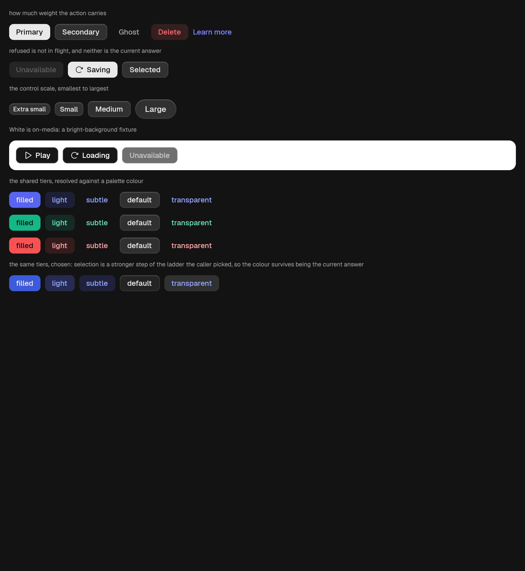 The Button component in button