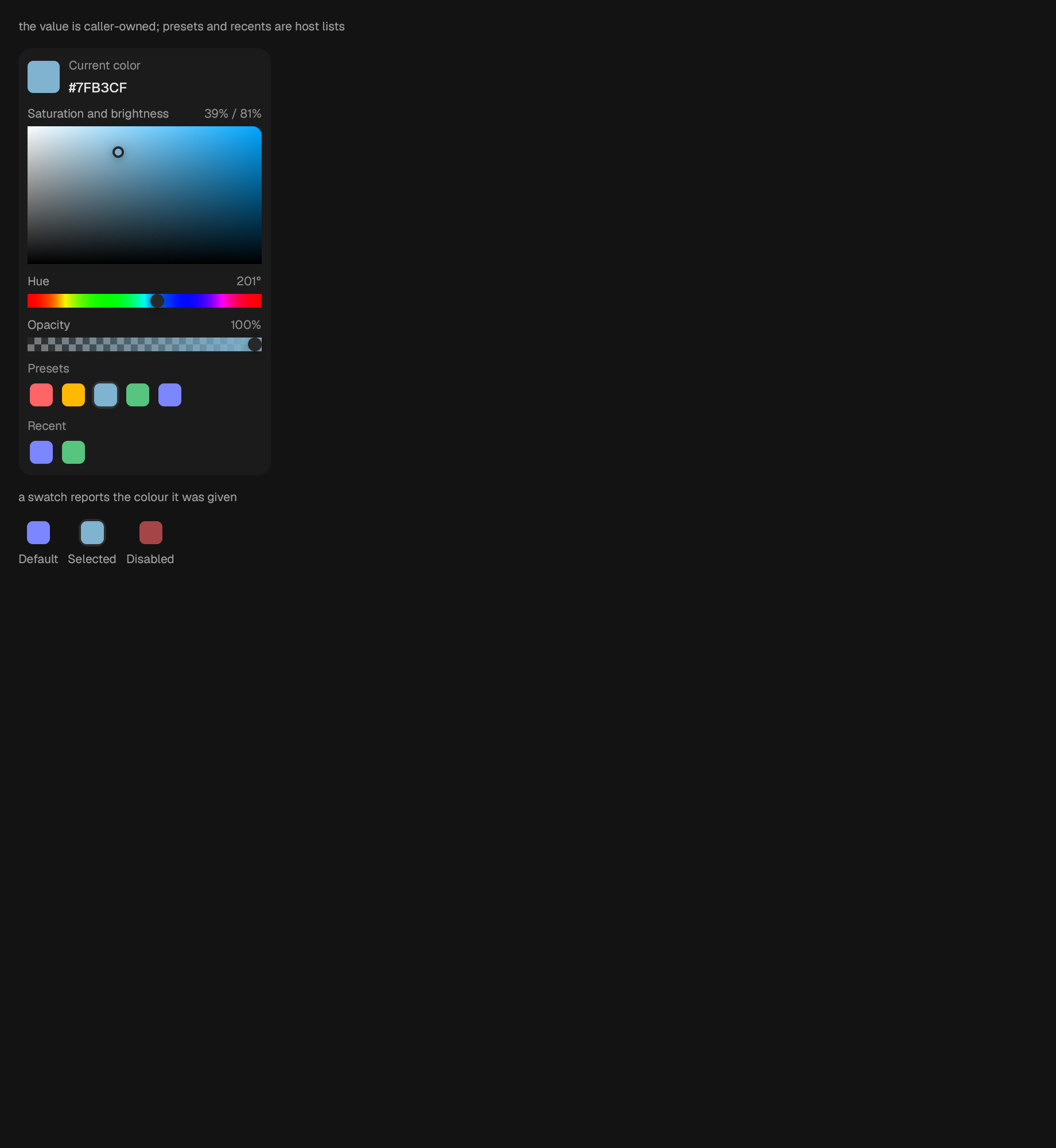 The ColorPicker component in color-picker