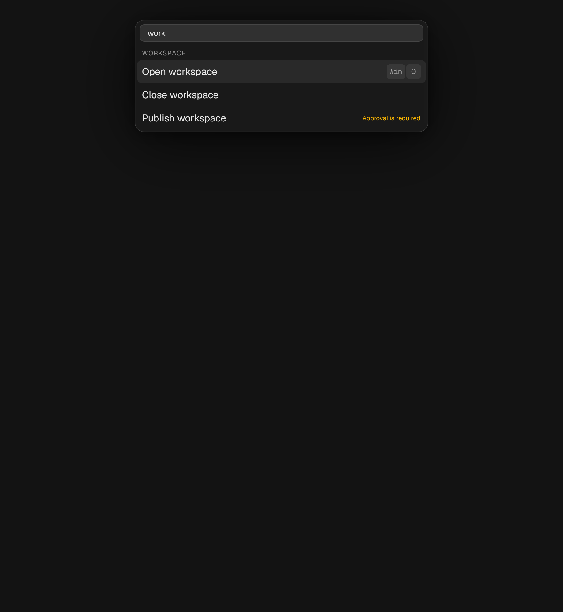 The CommandPalette component in command-palette