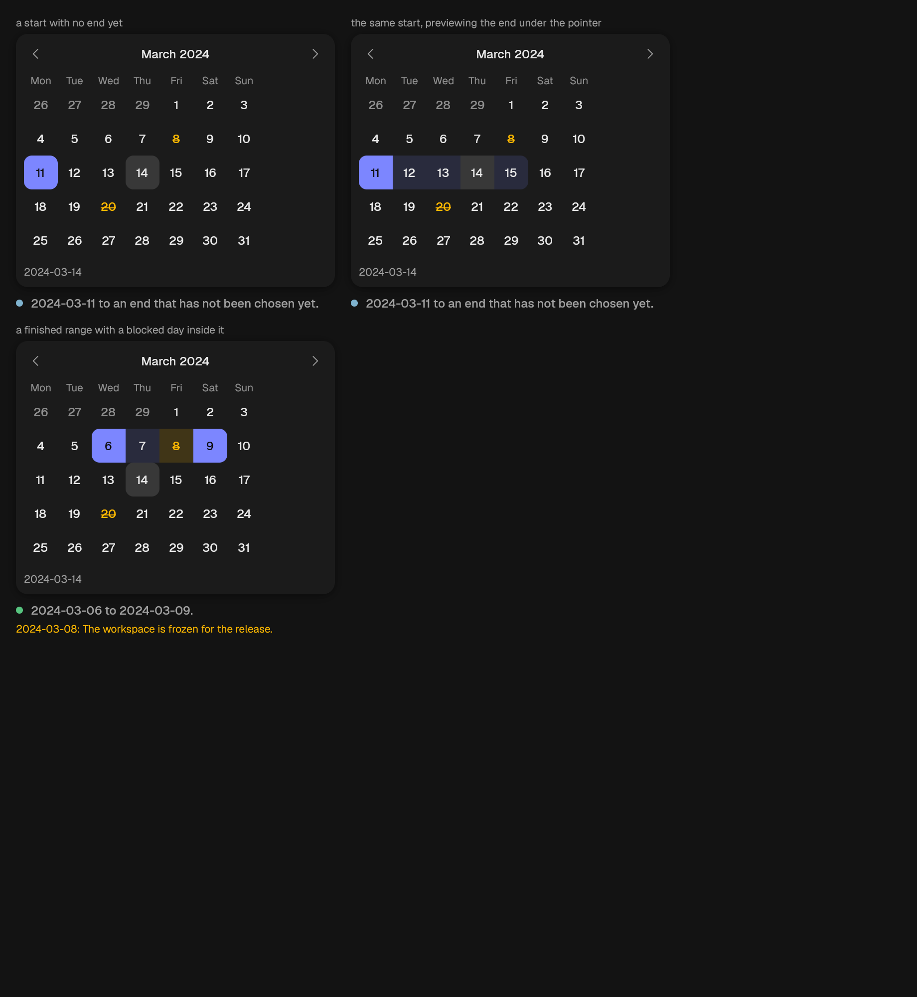 The RangePicker component in date-range
