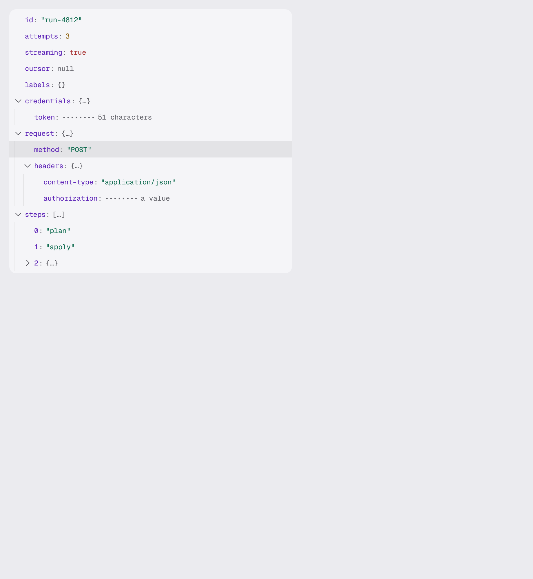 The json-view scene in studio-light