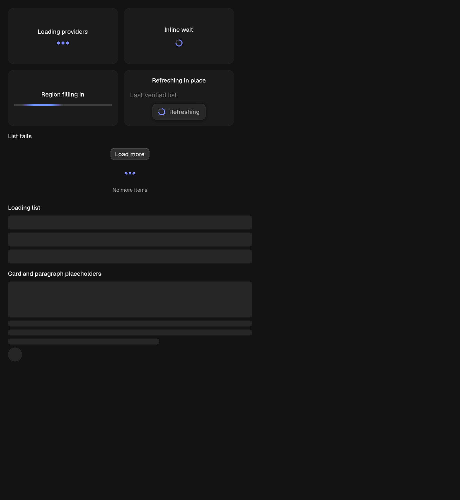 The BarLoader component in loading
