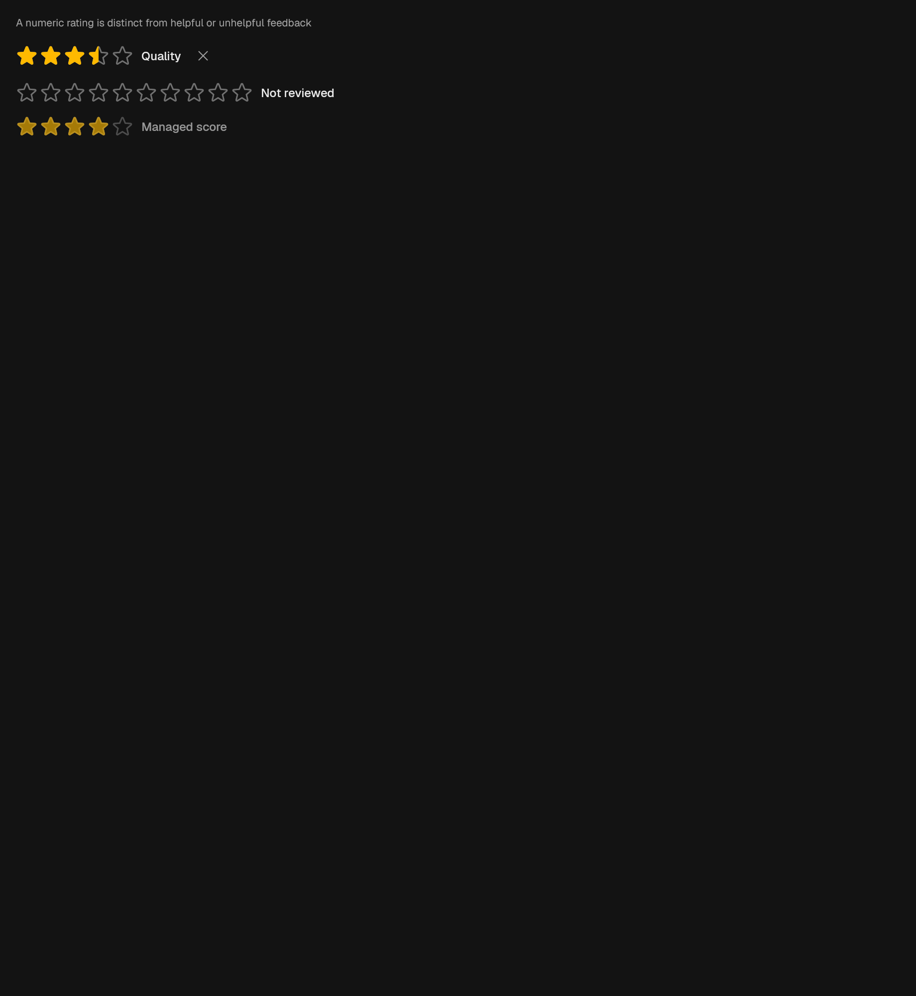 The Rating component in rating
