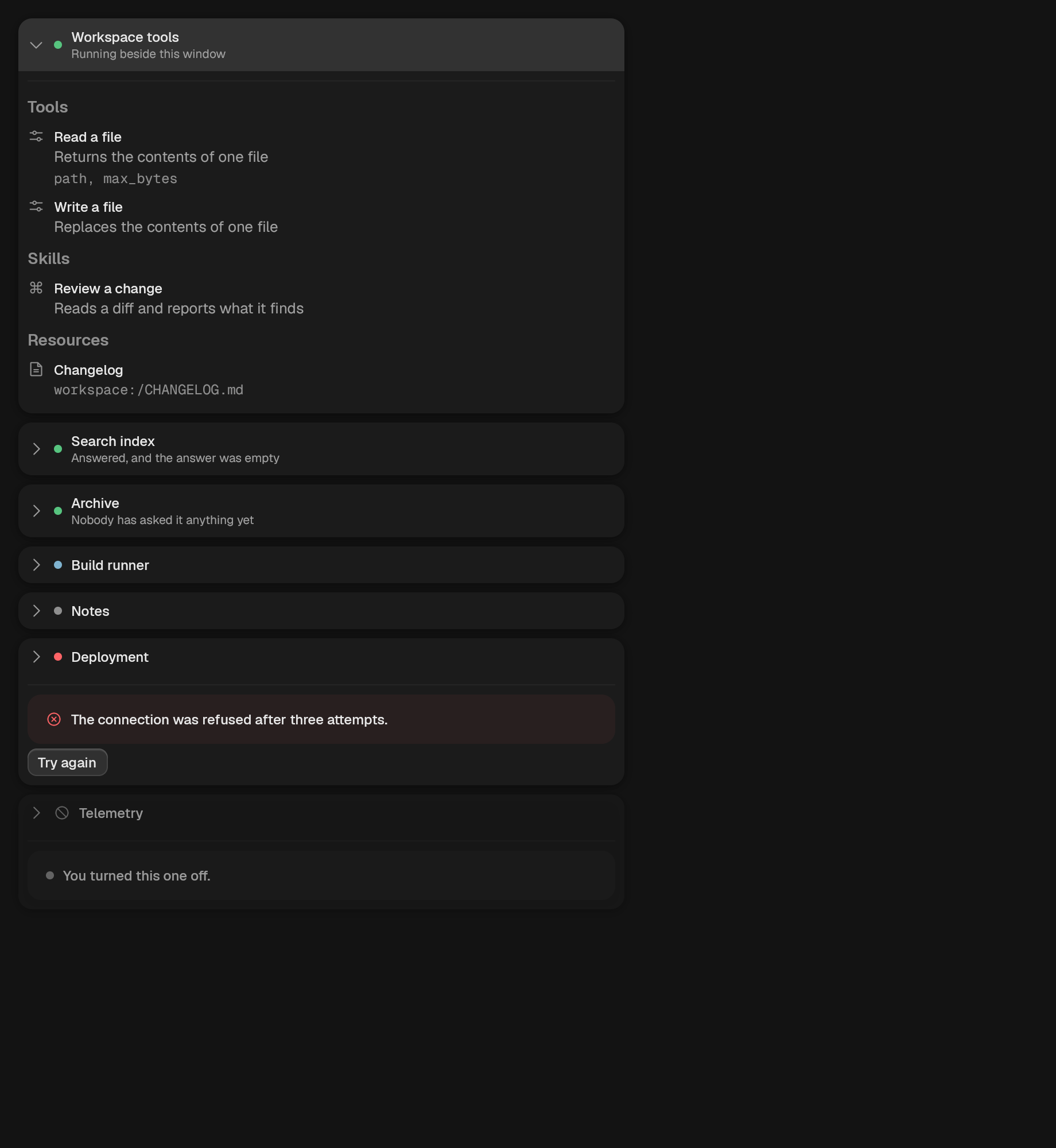 The ServerList component in server-list