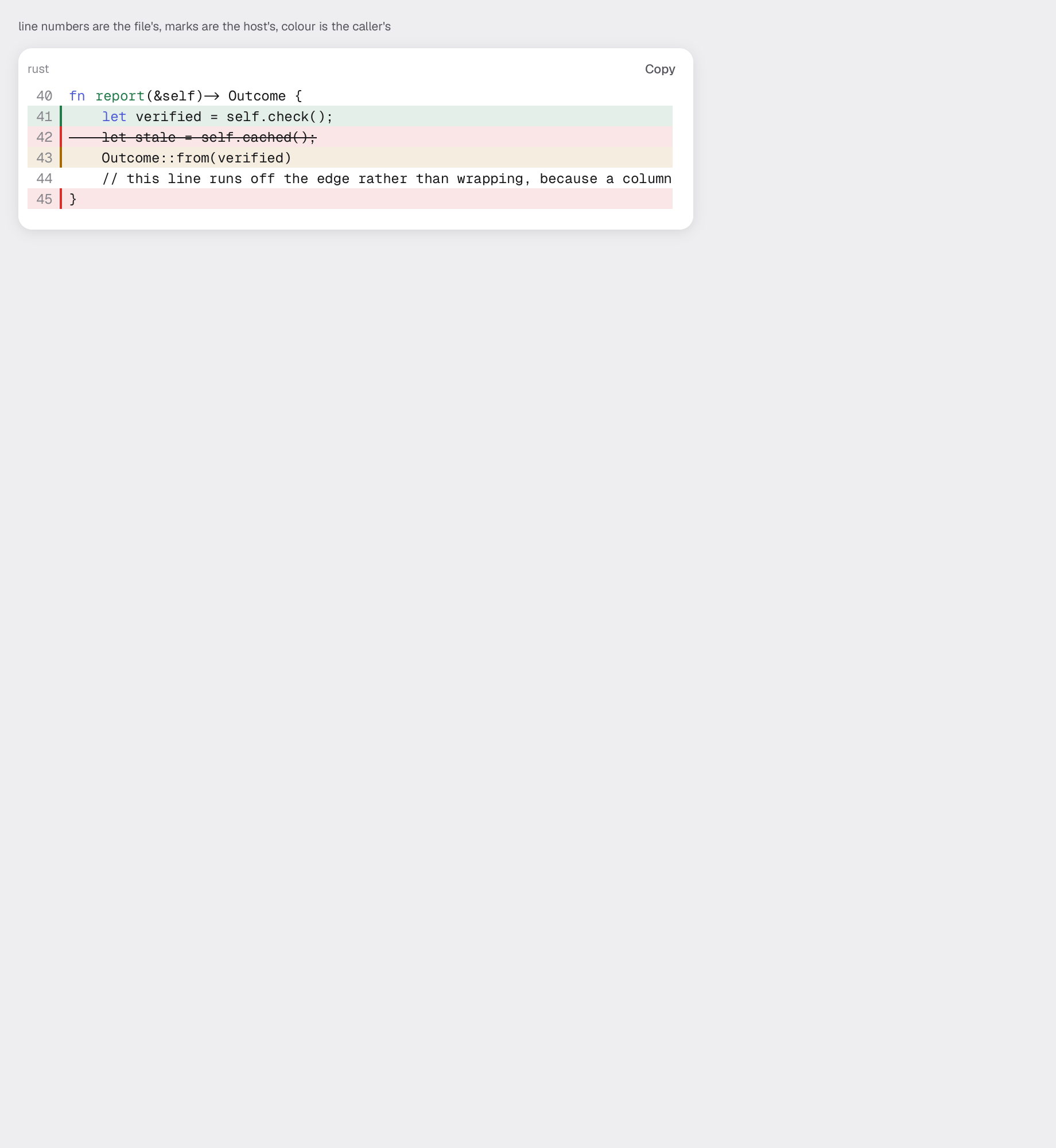 code-view in the light theme
