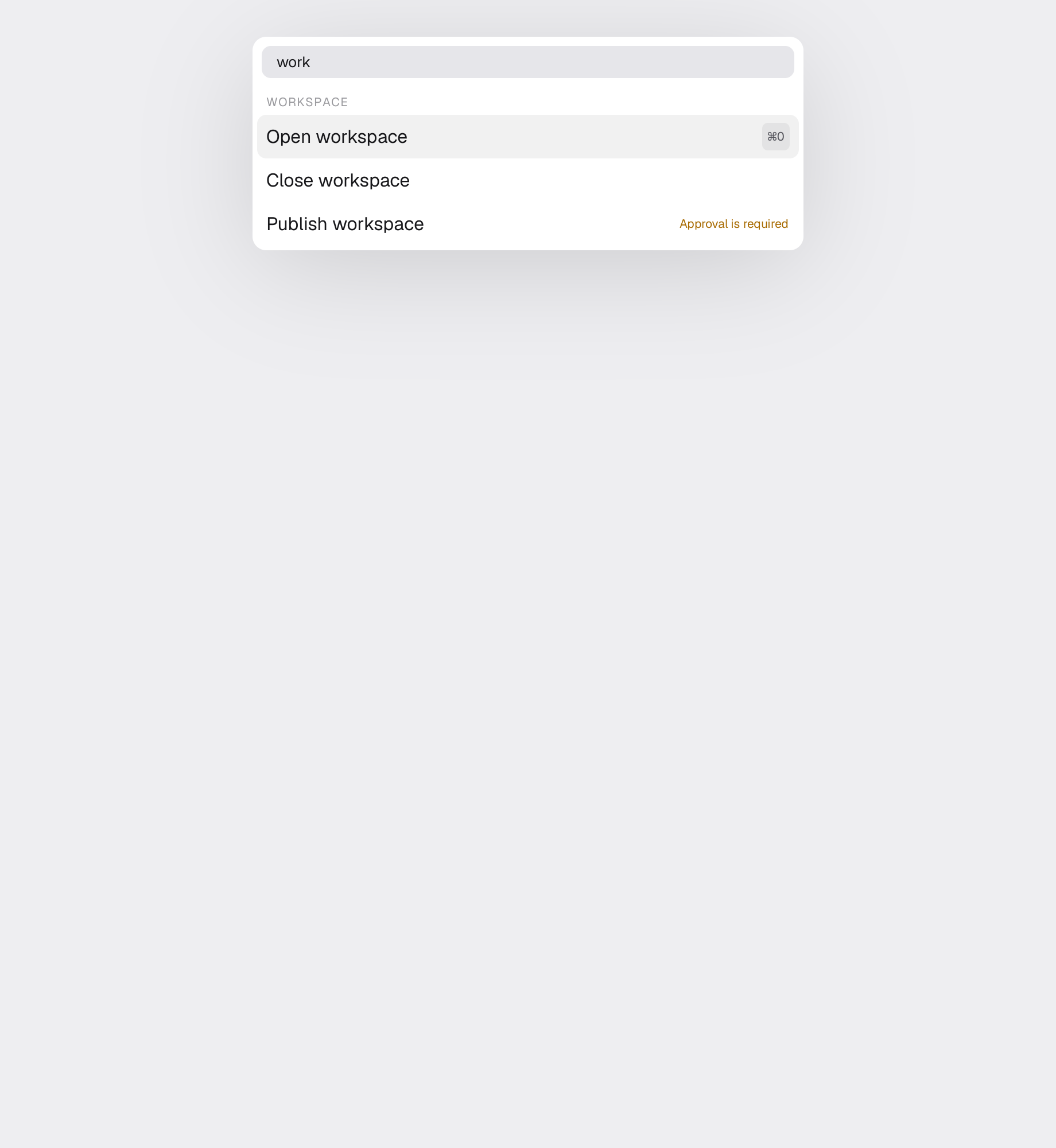 command-palette in the light theme