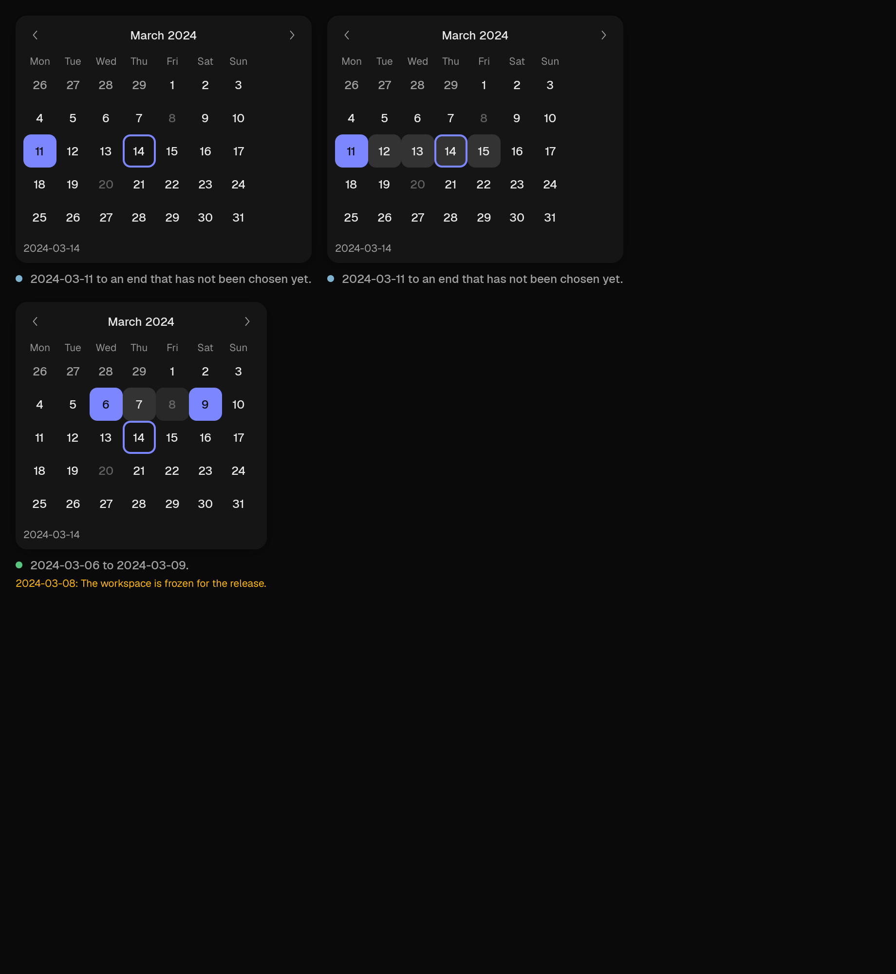 The date-range scene
