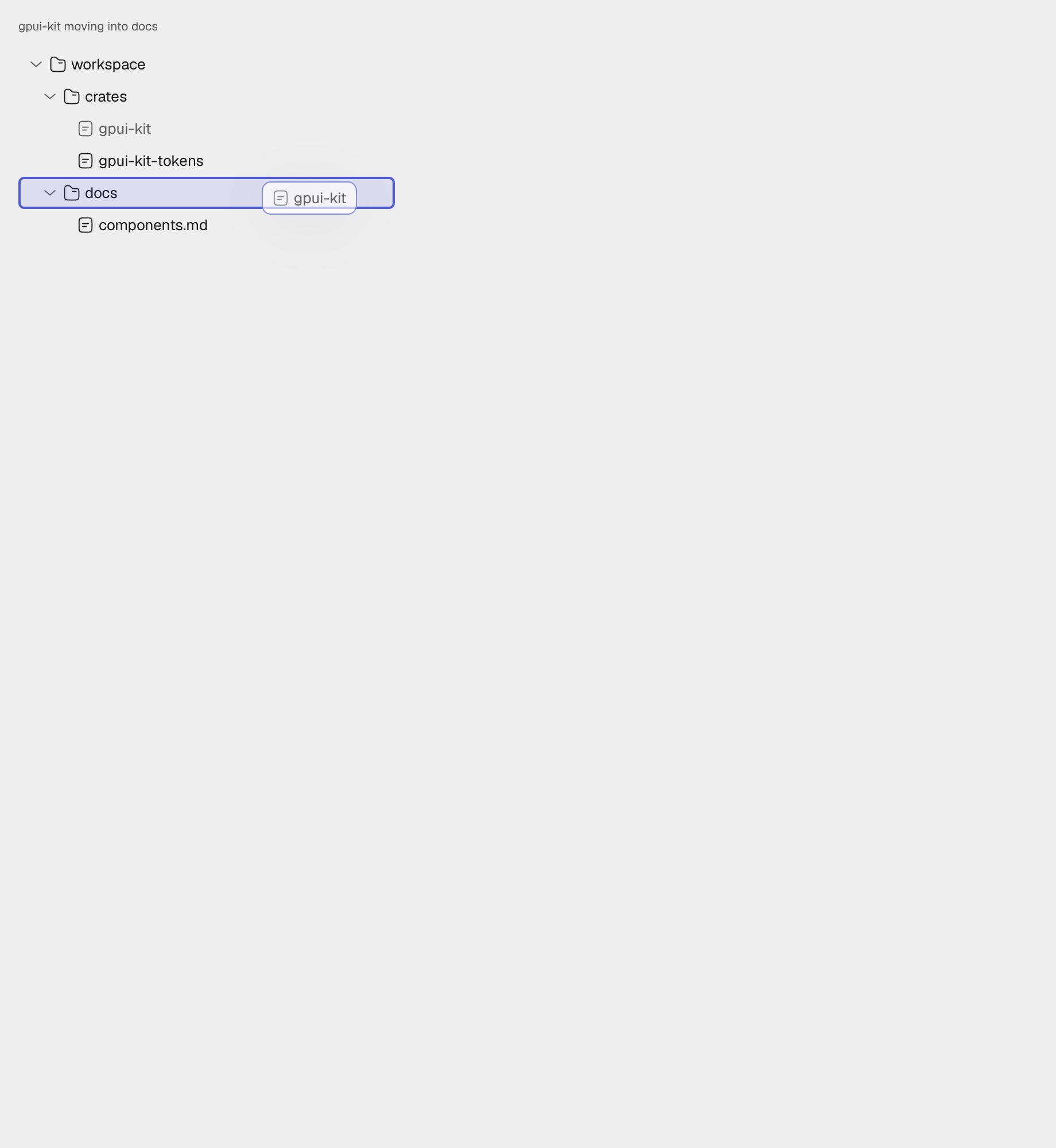 drag-tree in the light theme