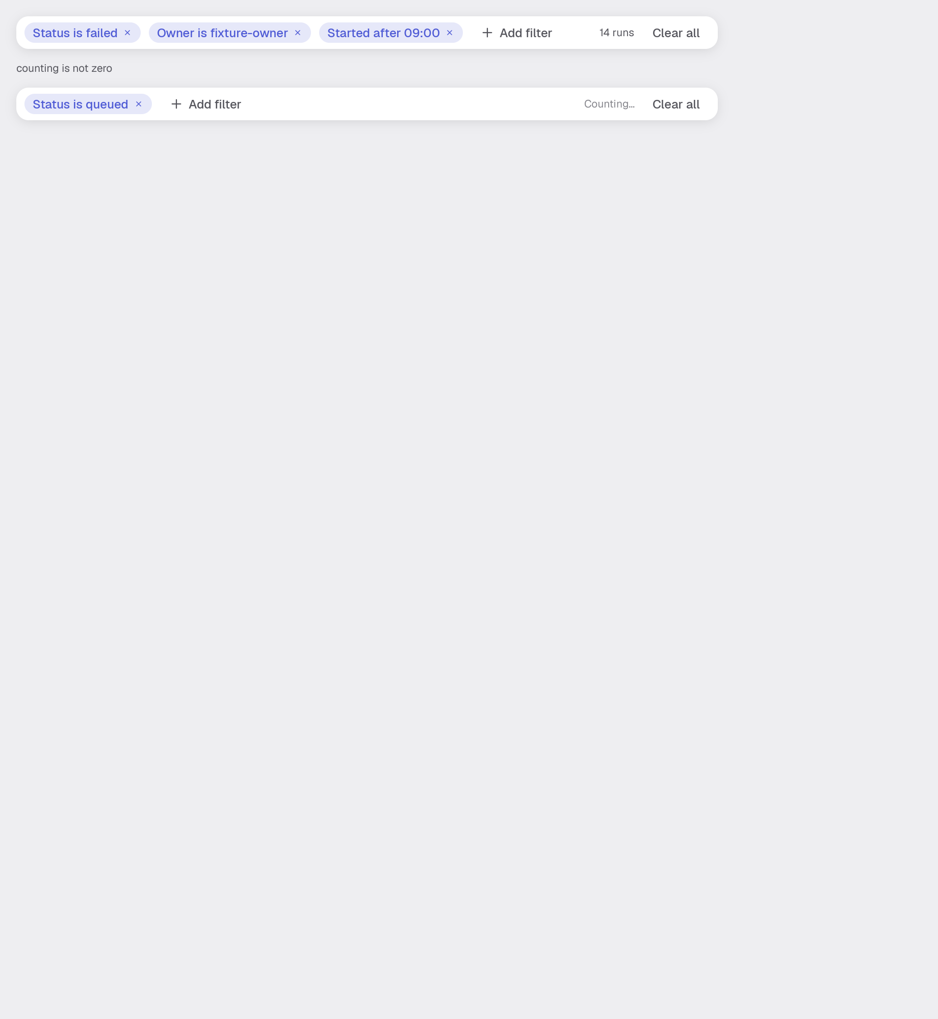 filter-bar in the light theme