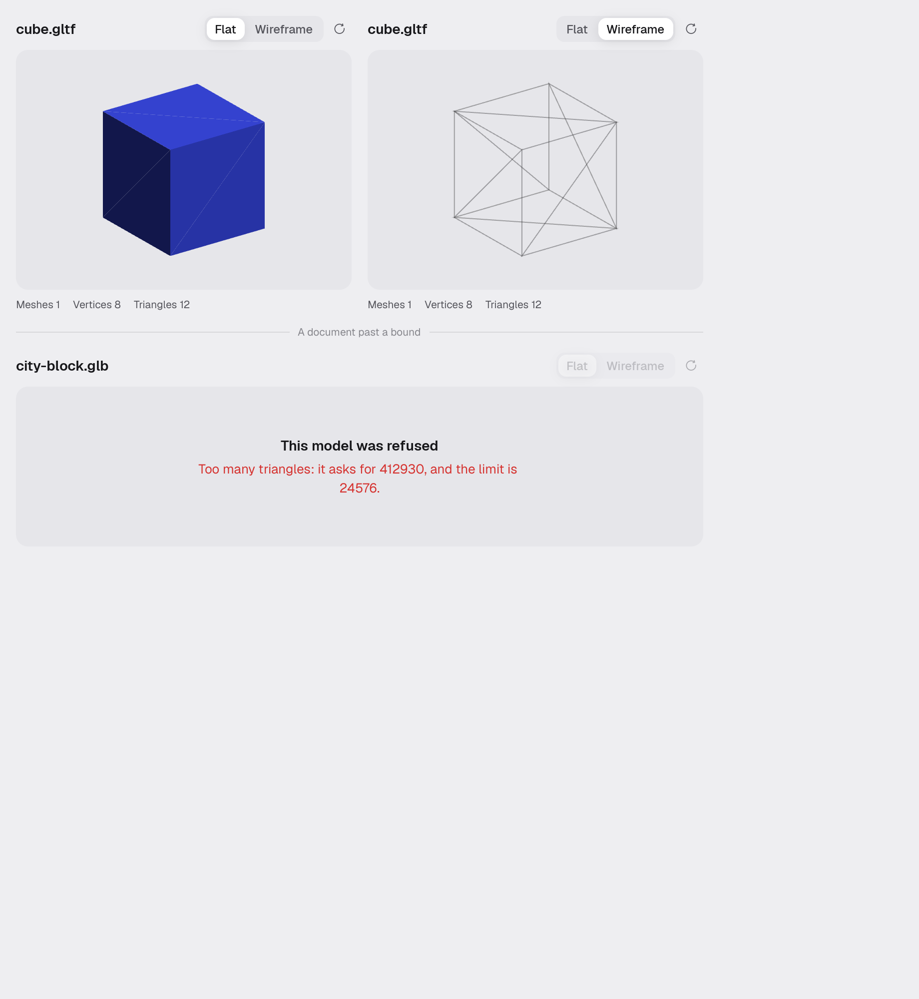 model-viewer in the light theme