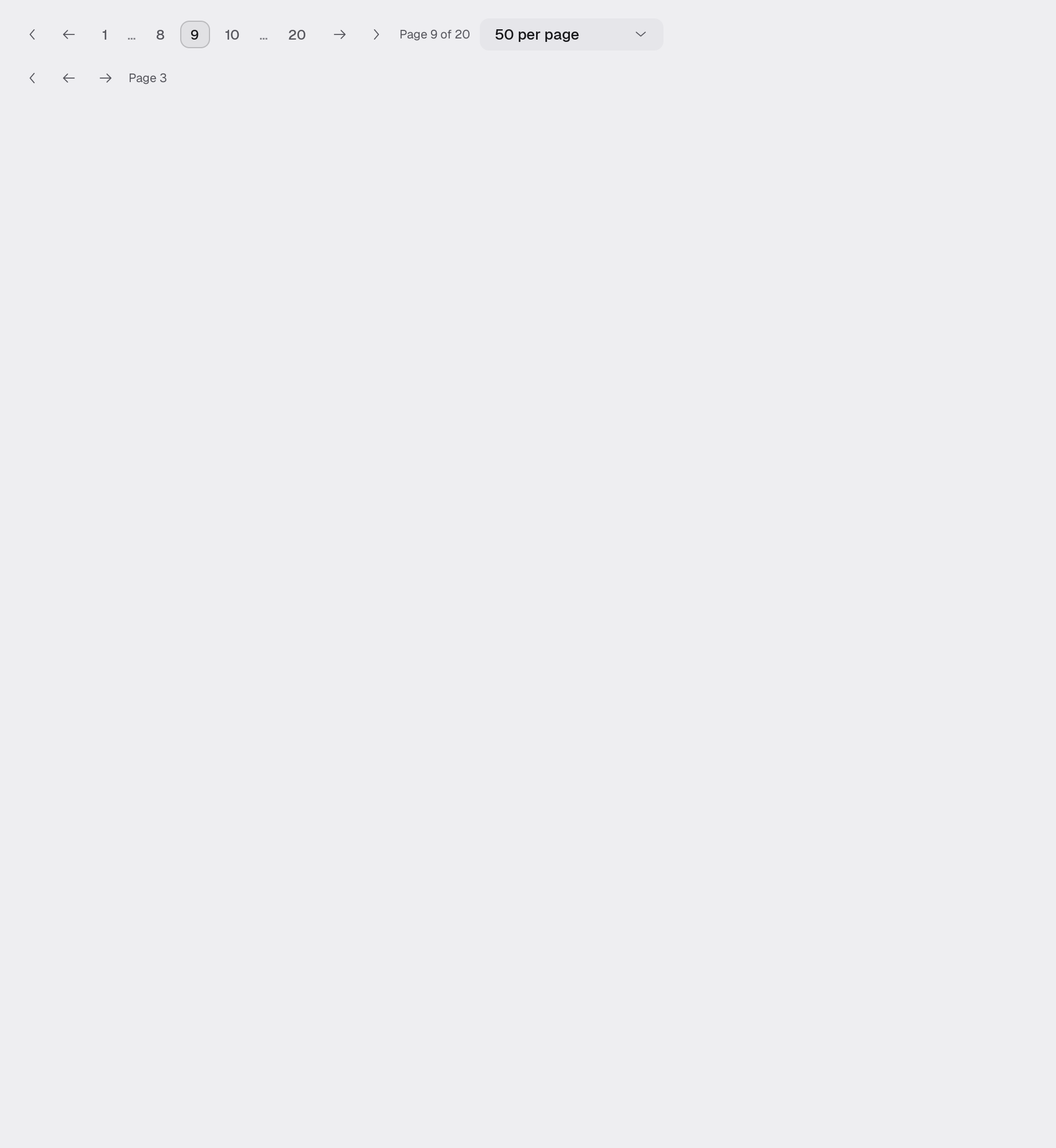 pagination in the light theme