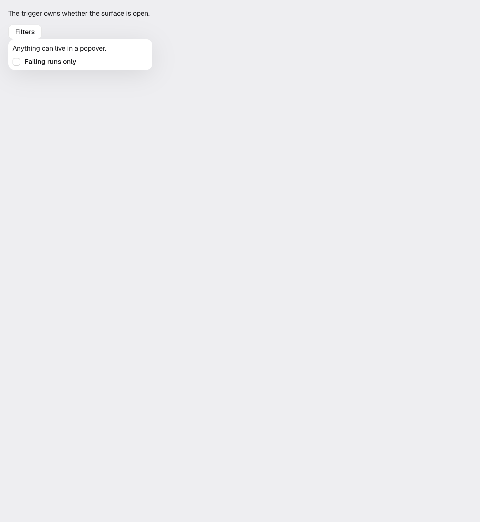 popover in the light theme