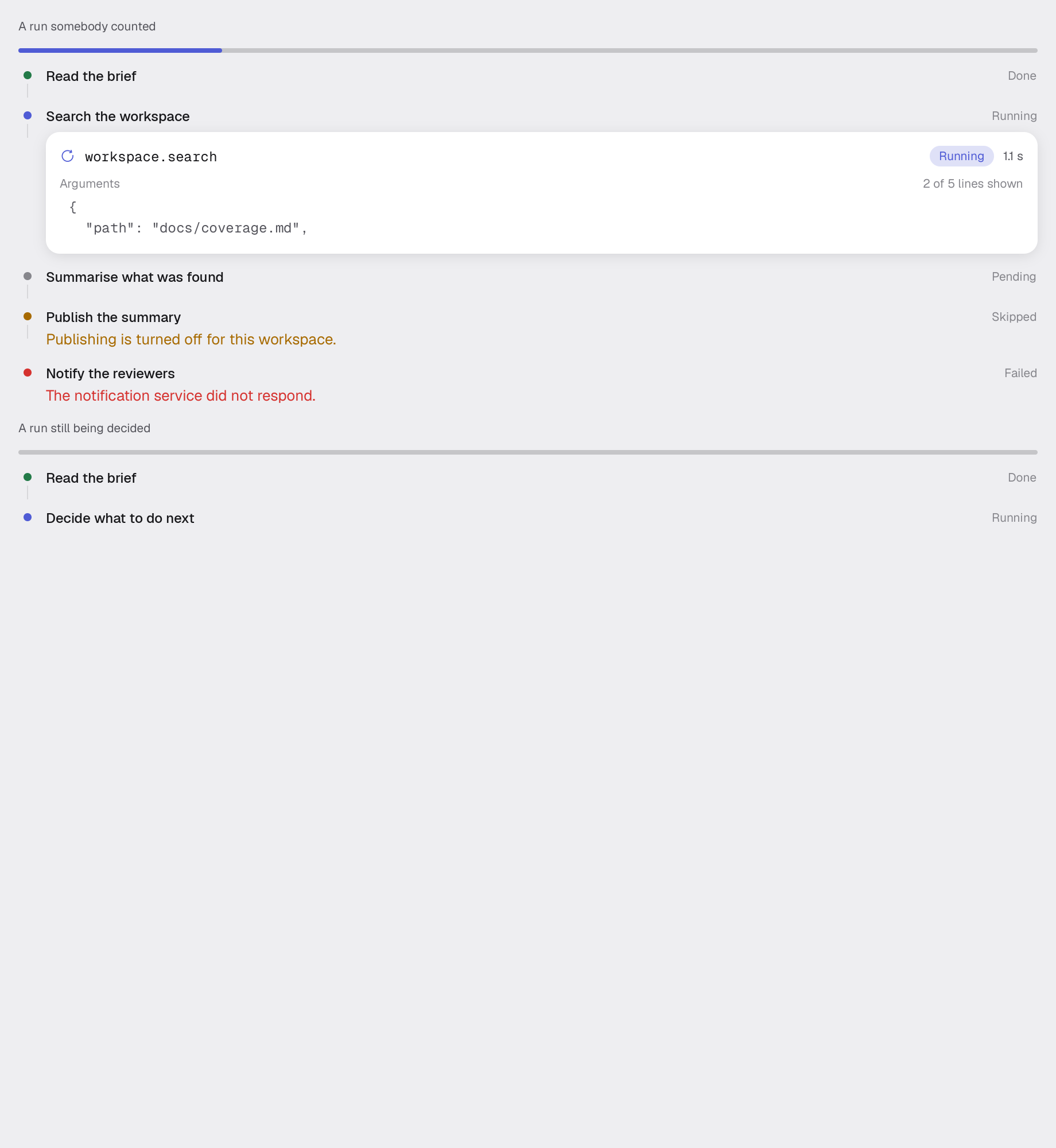 step-list in the light theme