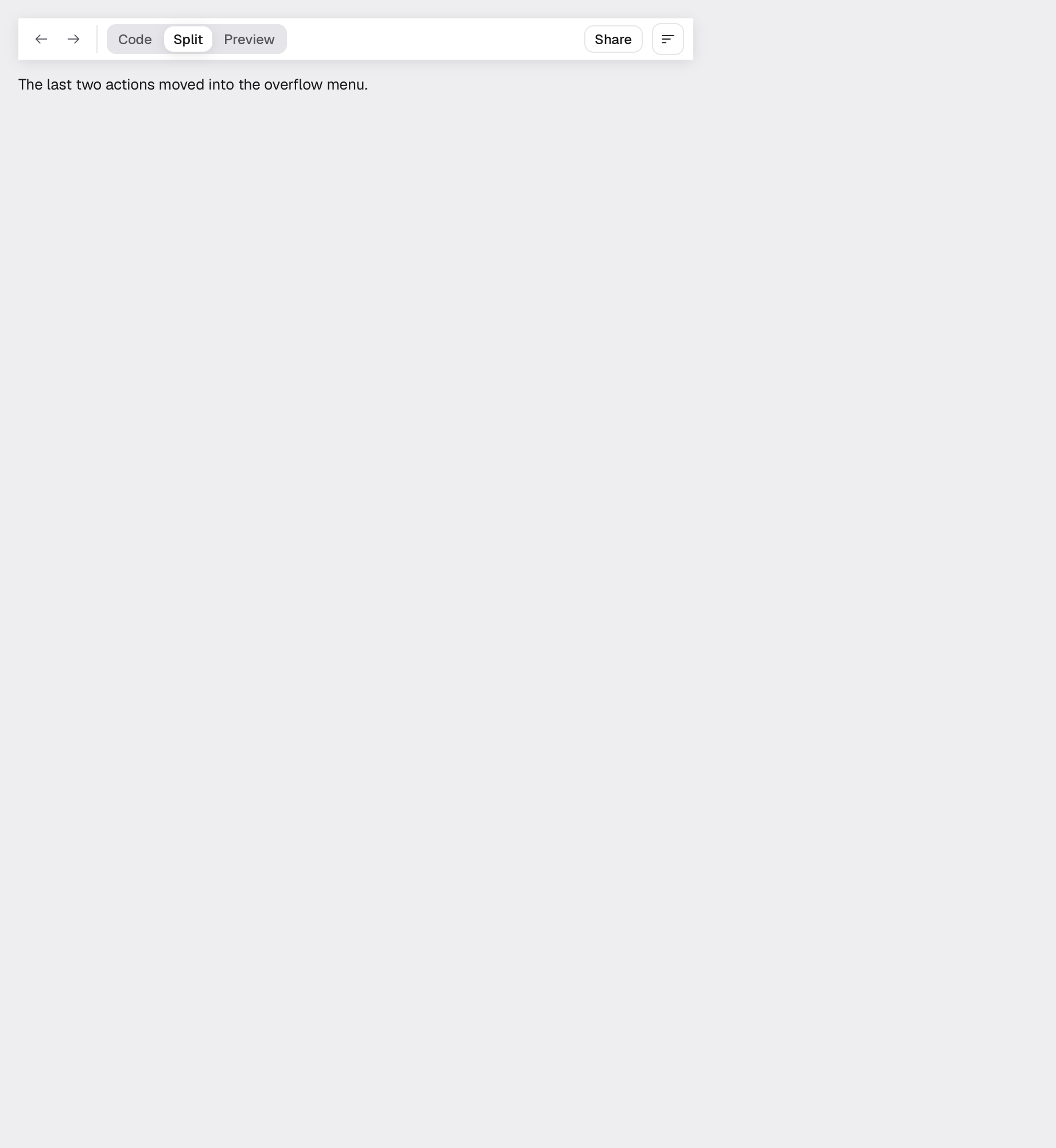 toolbar in the light theme